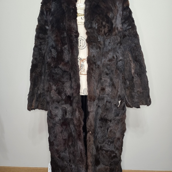 Mademoiselle Jackets & Blazers - Vintage Genuine Rabbit Fur Mademoiselle Long Coat